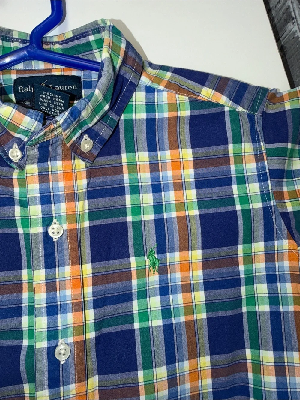 Ralph Lauren Multicolor Plaid Short-Sleeve Button-Down Shirt